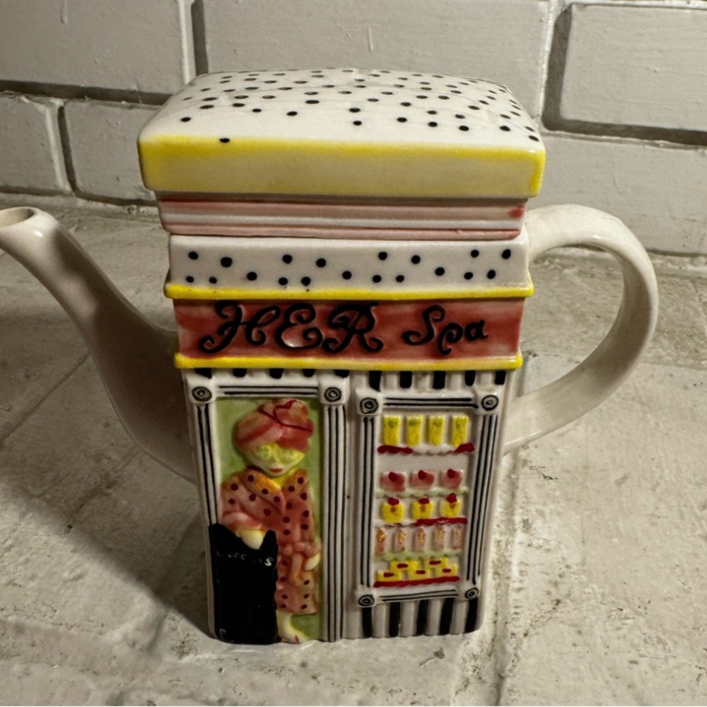 SPA/SALON Decorative Small Teapot/Ceramic Pitcher “His Spa”/“Her Spa”